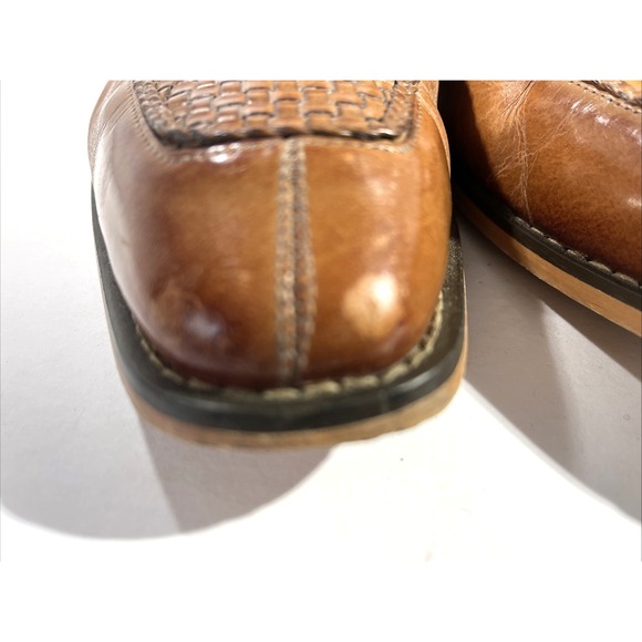 Stacy Adams Winthrop Moc-Toe Oxford Brown Leather Dress Shoes Men's 11 Lace-Up - Picture 7 of 11